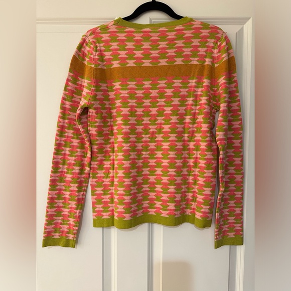 Happy Sheep round neck sweater S- Medium Pink-Orange- Green copper shape design - Picture 3 of 8